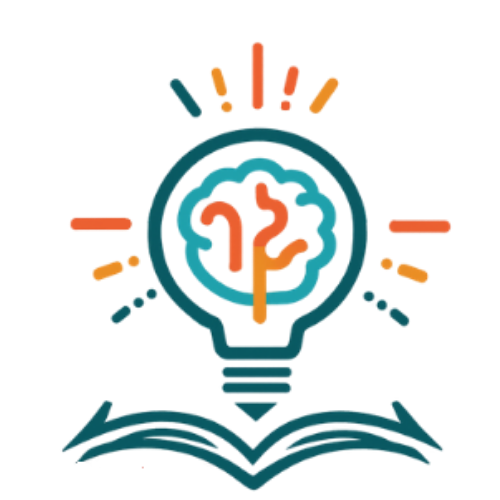 STEM Demystified logo - a lightbulb with a brain inside, above an open book